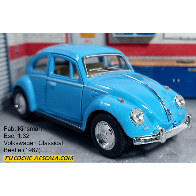 VOLKSWAGEN Escarabajo Azul claro Escala 1-32