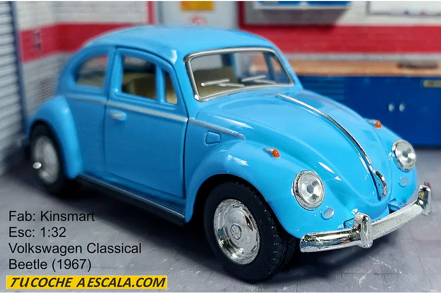 VOLKSWAGEN Escarabajo Azul claro Escala 1-32