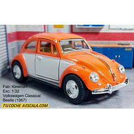 VOLKSWAGEN ESCARABAJO NARANJA CON BLANCO ﻿Marca: KINSMART