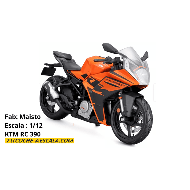 KTM 390 RC escala 1/12 ﻿Marca: MAISTO