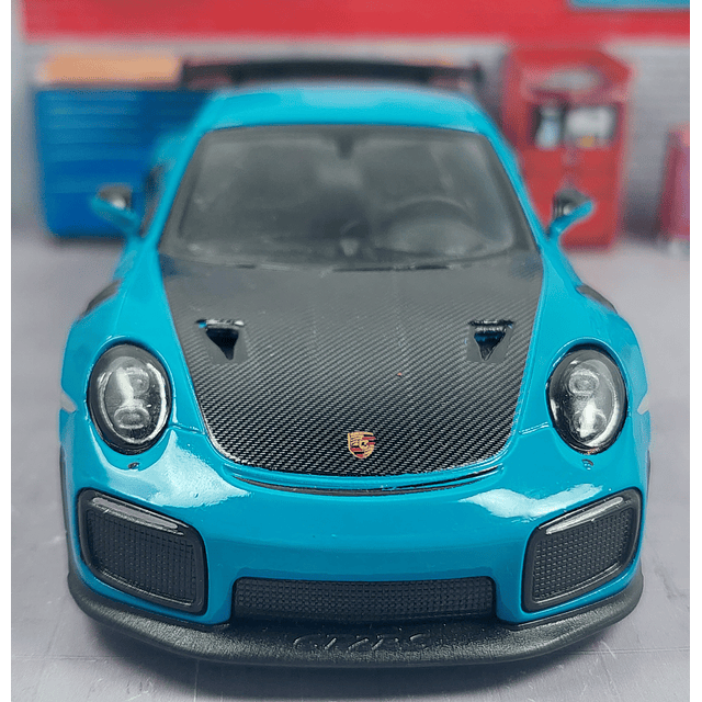 Porsche 911 Gt2 Rs AZUL , Escala 1/36, marca kinsmart