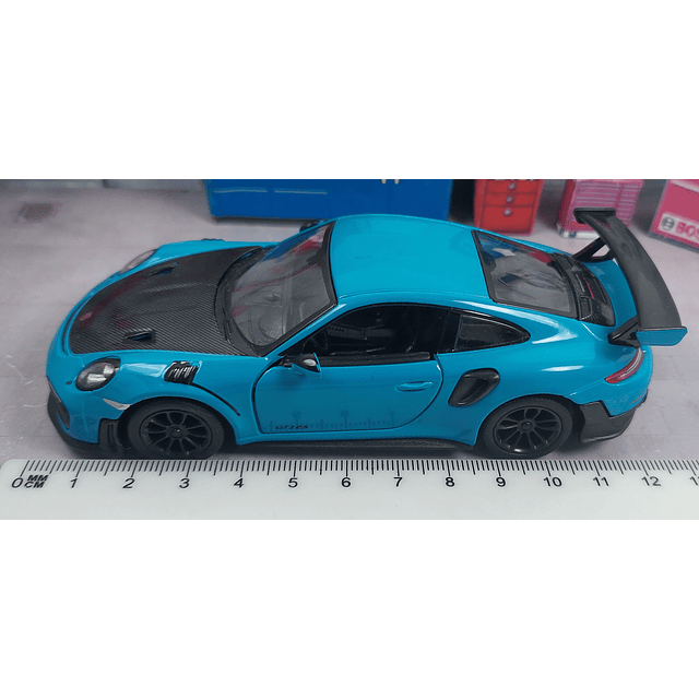 Porsche 911 Gt2 Rs AZUL , Escala 1/36, marca kinsmart