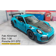 Porsche 911 Gt2 Rs AZUL , Escala 1/36, marca kinsmart
