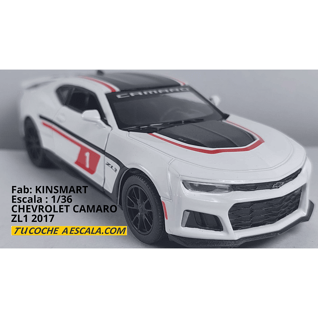 Chevrolet Camaro ZL1 2017 Marca KINSMART  1/36 BLANCO