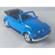 volkswagen escarabajo convertible azul , Welly, Escala 1-64