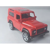 LAND ROVER DEFENDER ROJO , MARCA Welly, Escala 1-64