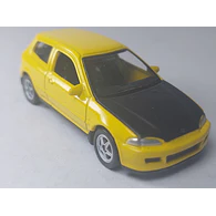 HONDA CIVIC AMARILLO , MARCA Welly, Escala 1-64