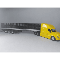 MULA FREIGHTLINER ESTACAS EN ESCALA 1/64 MARCA WELLY