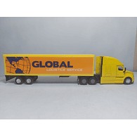 MULA FREIGHTLINER CASCADIA FURGON EN ESCALA 1/64 MARCA WELLY-