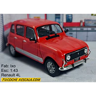 Renault 4 rojo Escala 1-43 marca ixo