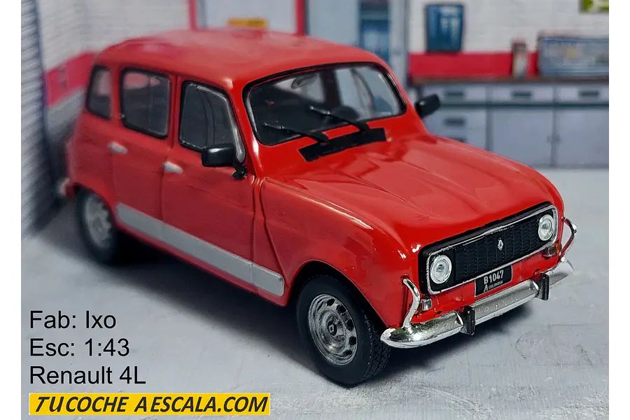 Renault 4 rojo Escala 1-43 marca ixo