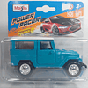 toyota fj 40 AZUL CLARO , A Escala 1/36 marca maisto