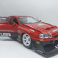 Nissan Skyline Gtr LKWB ESCALA 1:24 MARCA JINLIFANG, ROJO - Miniatura 5