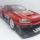 Nissan Skyline Gtr LKWB ESCALA 1:24 MARCA JINLIFANG, ROJO - Miniatura 9