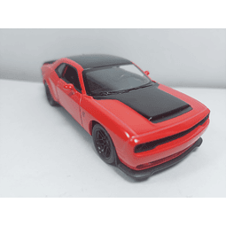 Dodge Challenger SRT demon 2023 ROJO , kinsmart, Escala 1/36