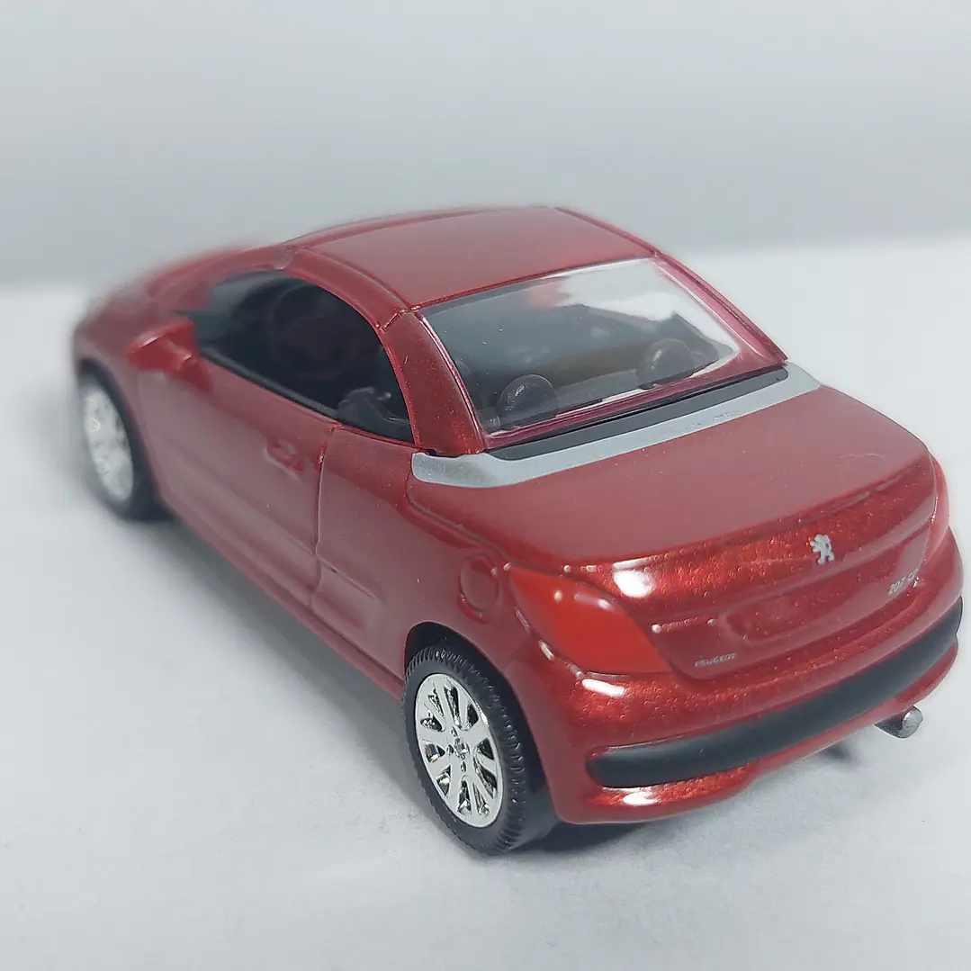 Peugeot 207cc ROJO, Escala 1/64, Marca Norev  2