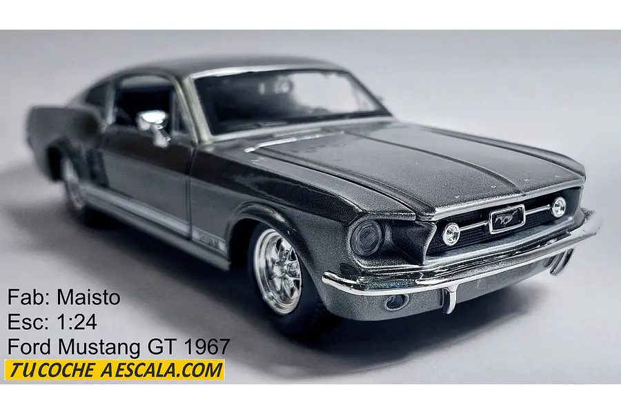 FORD MUSTANG GT 1967  ESCALA 1/24, MARCA MAISTO