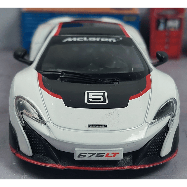 McLaren 675LT blanco  Kinsmart, Escala 1-36