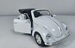 VOLKSWAGEN ESCARABAJO CONVERTIBLE BLANCO , MARCA Welly, Escala 1-36