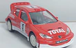 Peugeot 206 WRC a escala 1/64 rojo – Norev
