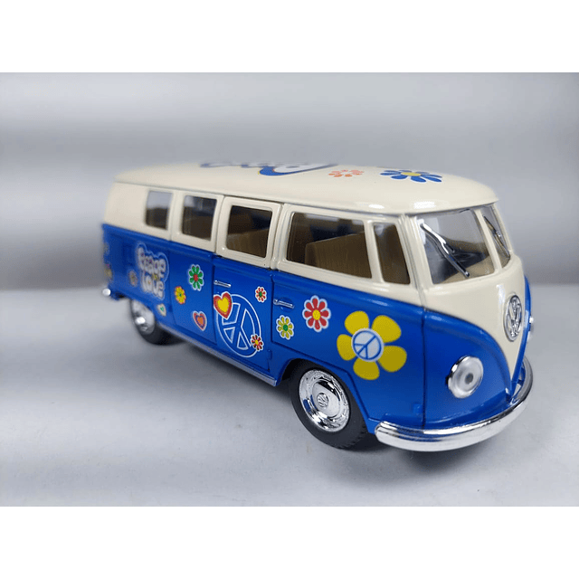 Volkswagen Bus  1963 AZUL Kinsmart, Escala 1-34