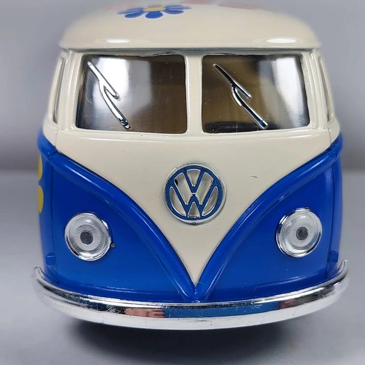 Volkswagen Bus  1963 AZUL Kinsmart, Escala 1-34 PAZ 3