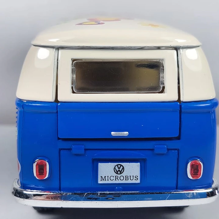 Volkswagen Bus  1963 AZUL Kinsmart, Escala 1-34 PAZ 4