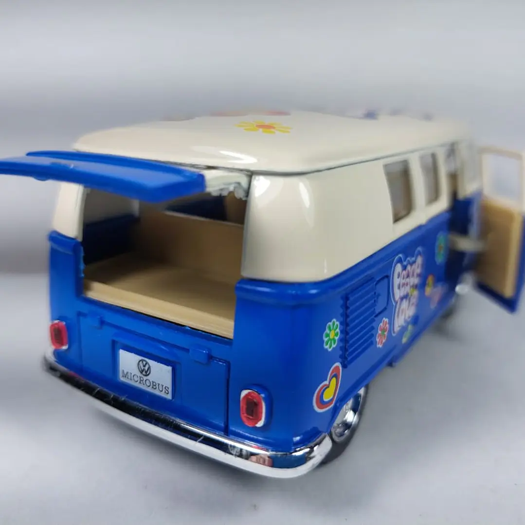 Volkswagen Bus  1963 AZUL Kinsmart, Escala 1-34 PAZ 5