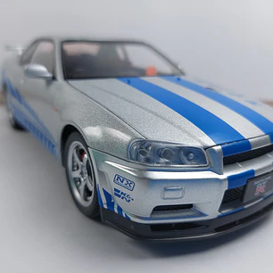 Nissan Skyline Gtr RAPIDO Y FURIOSO ESCALA 1:24 MARCA JINLIFANG,