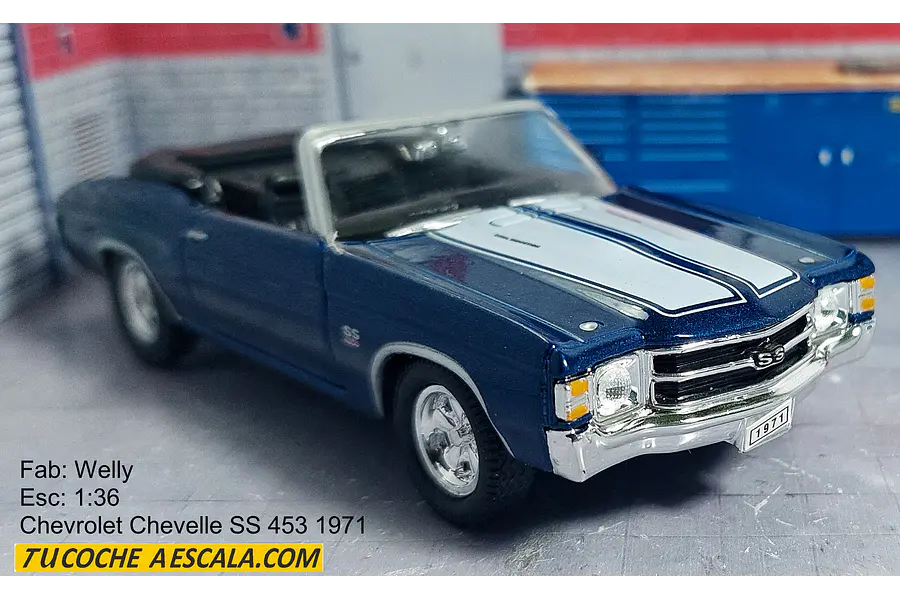 CHEVROLET CHEVELLE 1971 ESCALA 1/36 MARCA WELLY