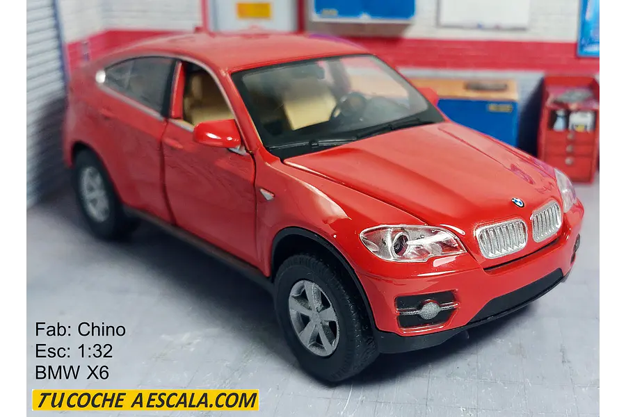 BMW X6 ROJA  Escala 1/32, MARCA CHINA 