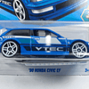 Honda Civic EF '90 azul, Hot Wheels, Escala 1-64