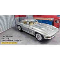 Chevrolet Corvette Stingray plata 1963, Escala 1/34