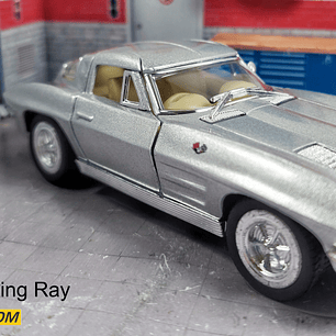 Chevrolet Corvette Stingray plata 1963, Escala 1/34