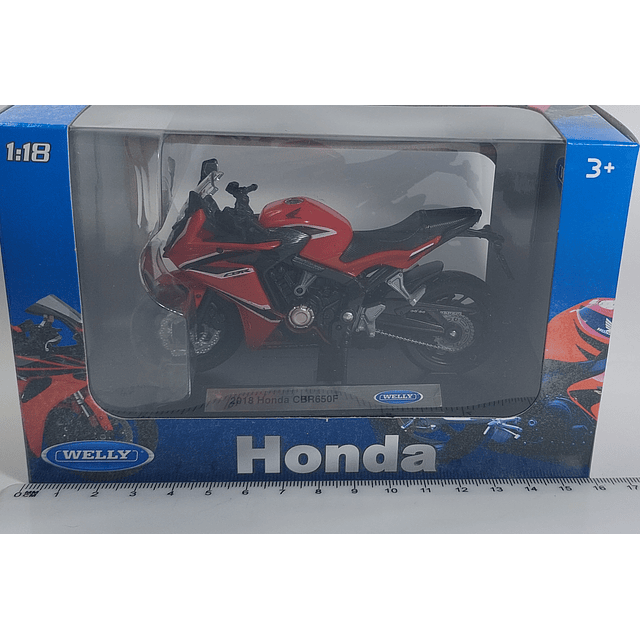 Moto Honda CBR 650F 2018, Escala 1:18, marca welly