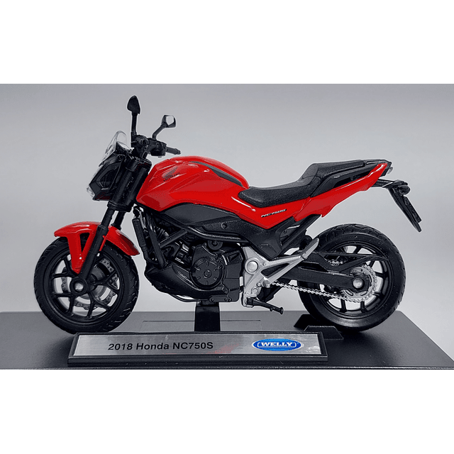 Honda NC750S 2018 Escala 1:18 MARCA WELLY