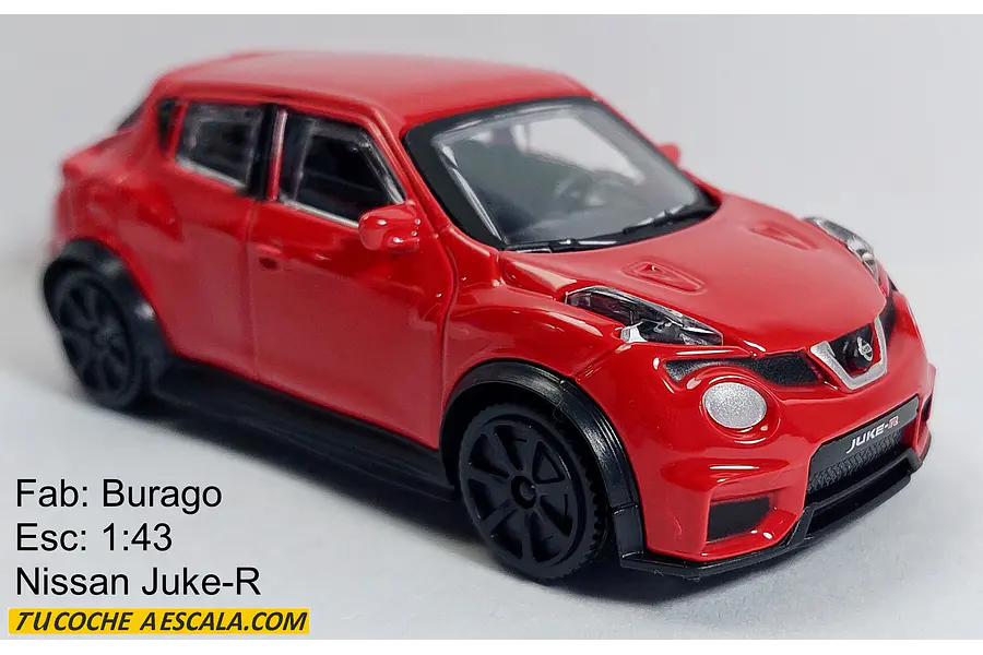Nissan Juke-R rojo, Burago, Escala 1-43
