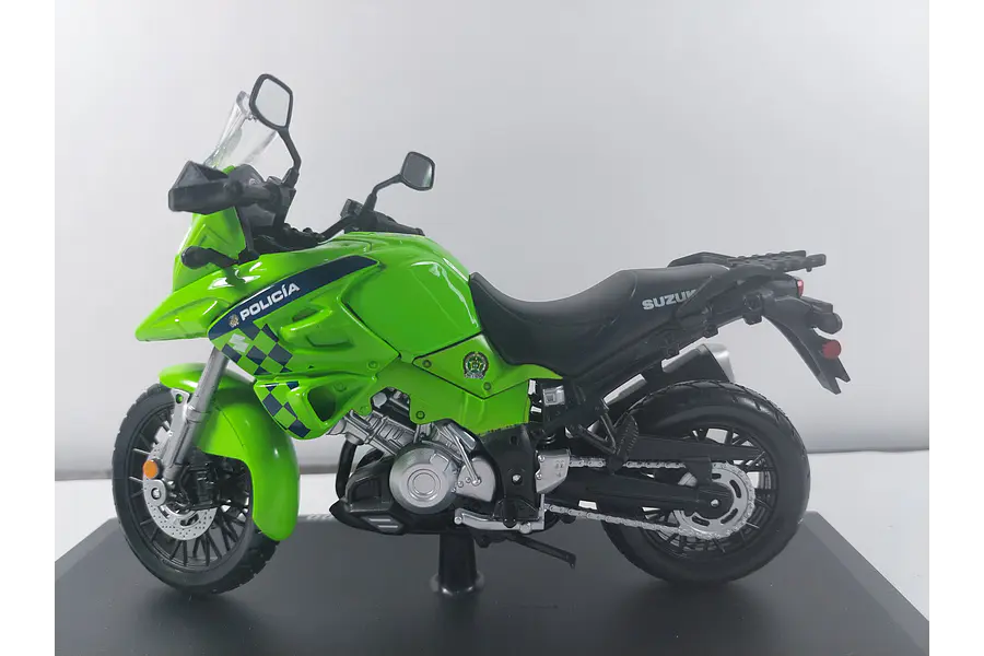 Suzuki V Strom Escala 1/12 policia de Colombia Marca MAISTO