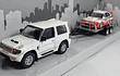 MITSUBISHI MONTERO CON MITSUBISHI LANCER , Escala 1/43, Marca Cararama