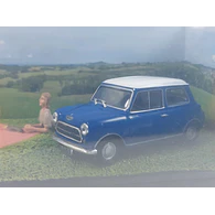 Mini Cooper 1961 Ixo, Escala 1-43- diorama la ruta azul