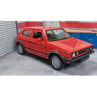 Volskwagen Golf I GTI COLOR ROJO , marca welly, Escala 1-36