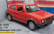 Volskwagen Golf I GTI COLOR ROJO , marca welly, Escala 1-36
