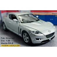 Mazda RX8 1/36  Carro A Escala ROJO
