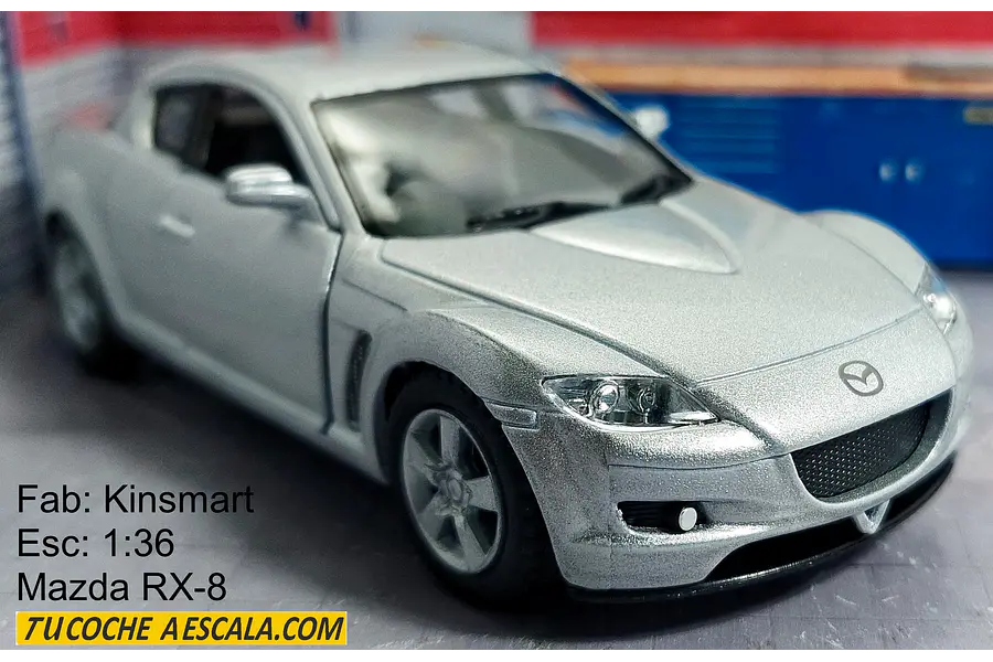 Mazda RX8 1/36  Carro A Escala ROJO