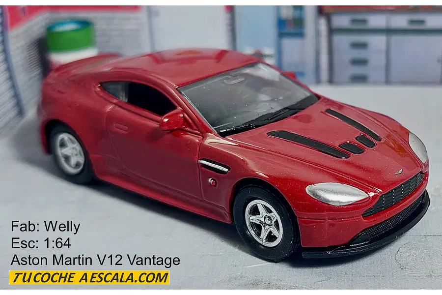 Aston Martin V12 Vantage Escala  1/64 MARCA WELLY