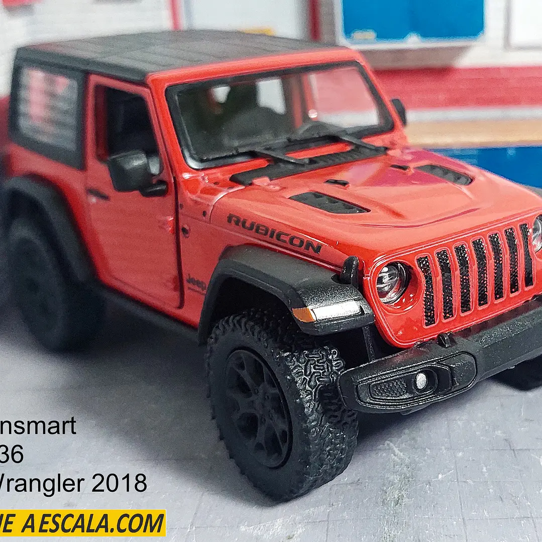 Jeep Wrangler 2018, Kinsmart, Escala 1-36- COPIAR- COPIAR 1