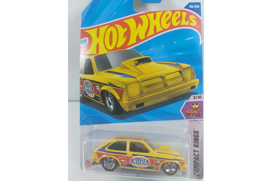 CHEVROLET CHEVETTE DRAG 1976, Hot Wheels, Escala 1-64 amarillo