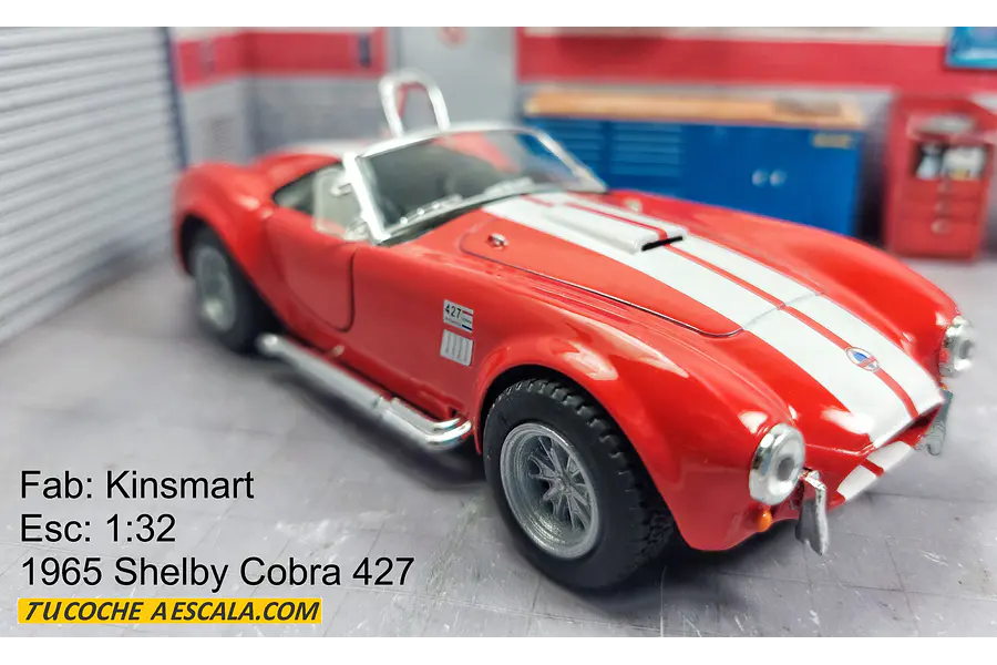 SHELBY COBRA 427S/C ROJO ESCALA 1/36 MARCA kinsmart