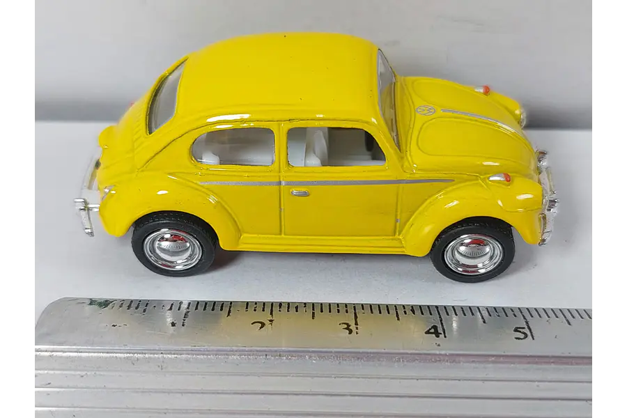 volkswagen escarabajo AMARILLO, Kinsmart, Escala 1-64