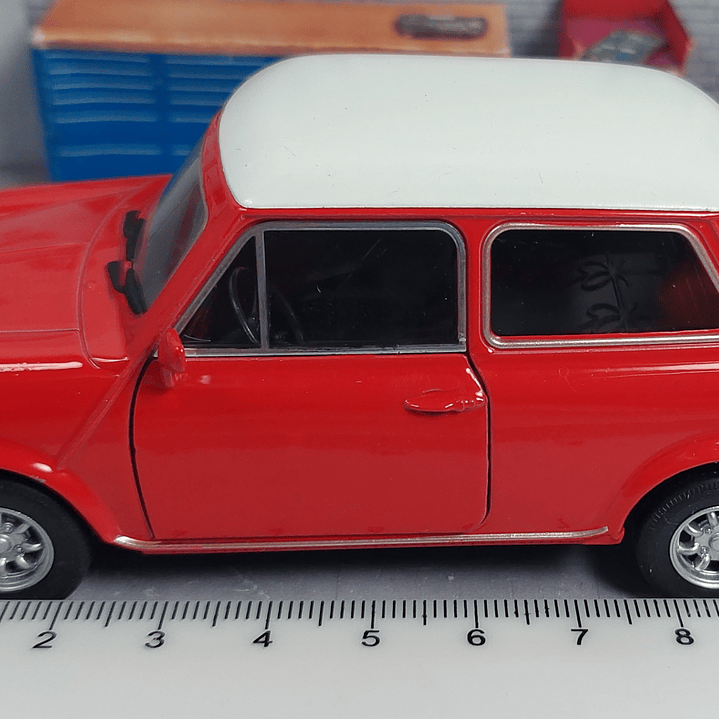 Mini Cooper 1300 rojo Escala 1/36 , WELLY 4